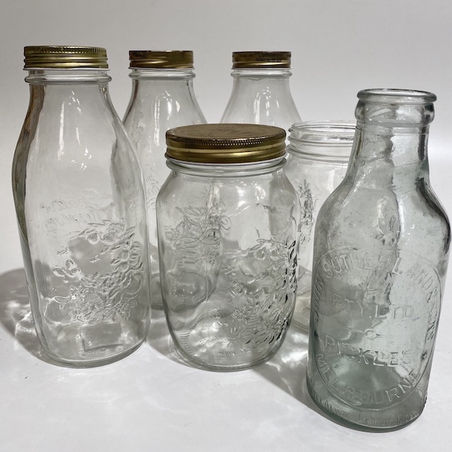 JAR or BOTTLE, Assorted Vintage Glass Pickling